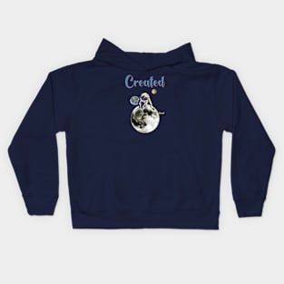 Created by God For Space Kids Hoodie